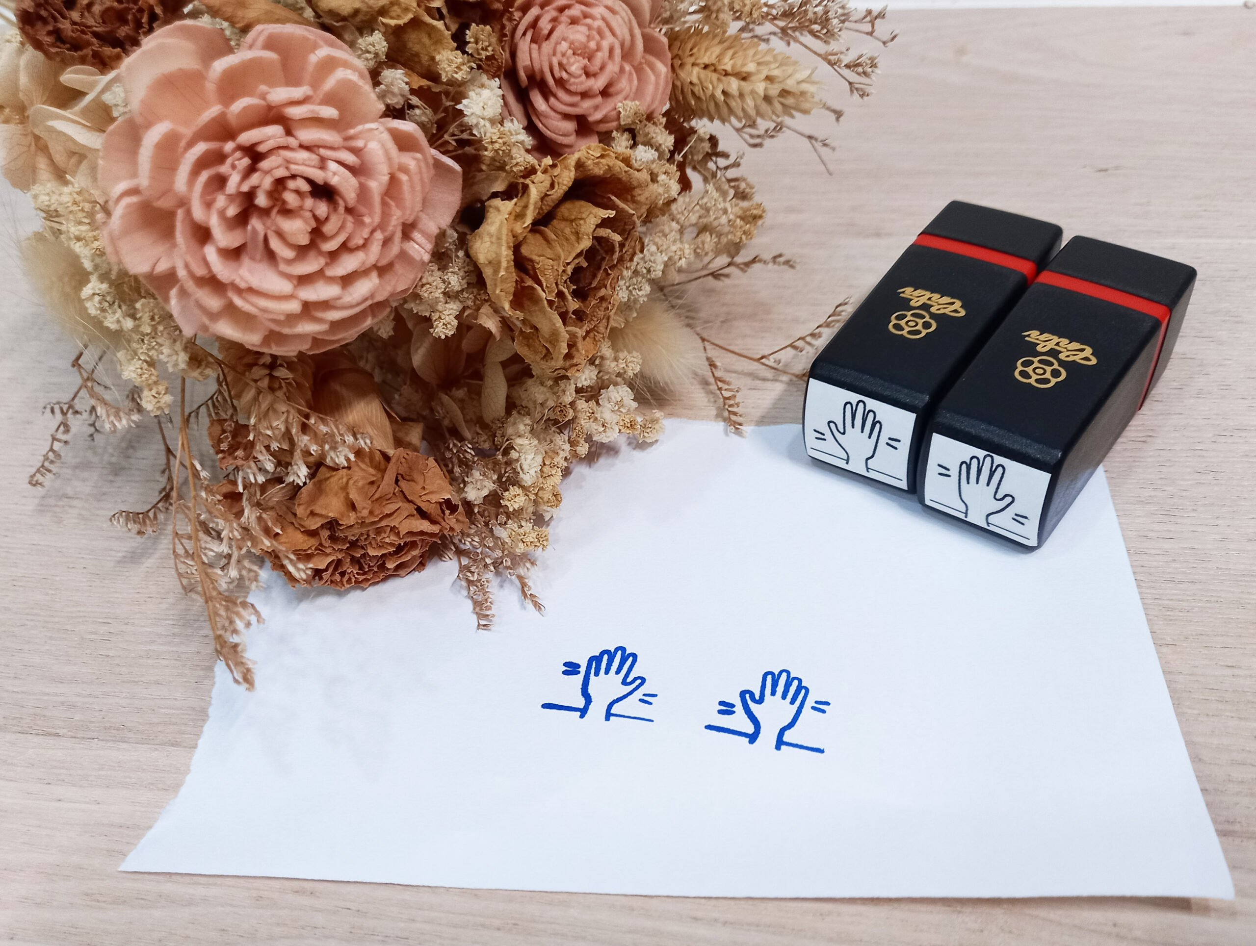 身體節奏拍打印章(左右手拍桌組)