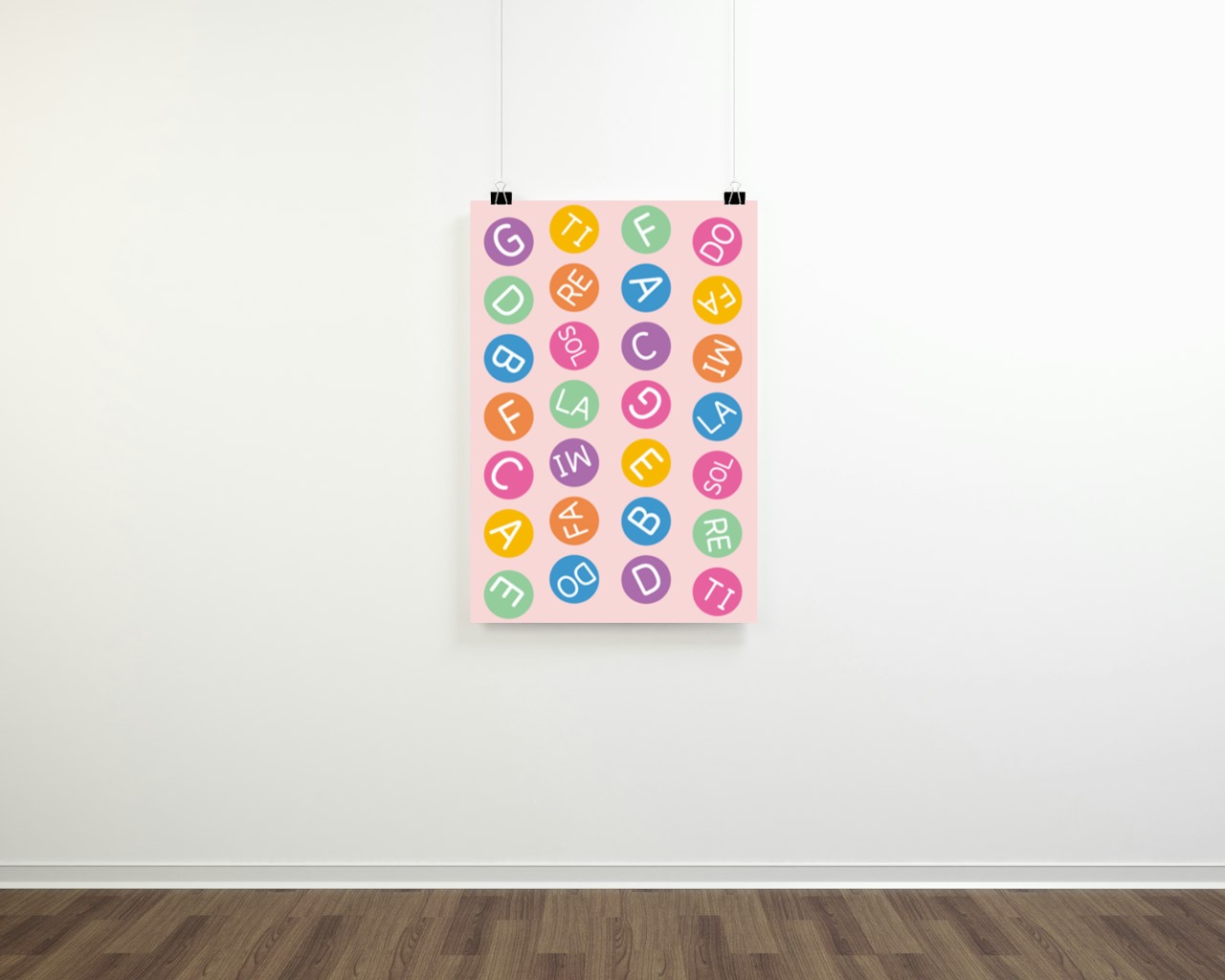 教學大海報60x90cm 唱音名粉底款