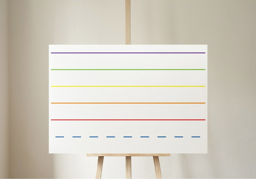 教學大海報60x90cm 彩色五線譜款