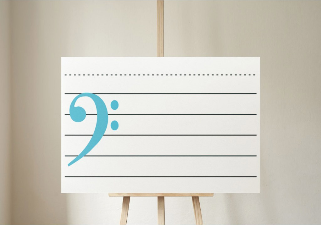 教學大海報60x90cm 低音譜表款